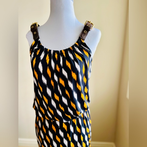 NWOT MICHAEL KORS Midi Geometric Design with Leather Belt Shoulder Strap Sz XS - Picture 5 of 6